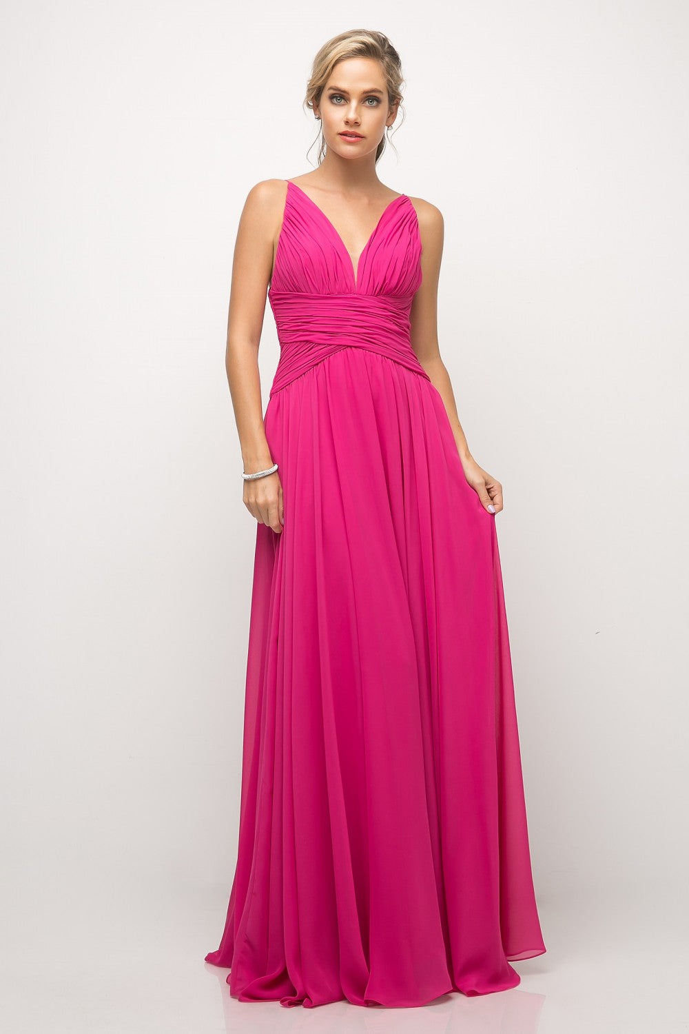 MyFashion.com - A-line chiffon gown with gathered waistline and v-neckline.(UF295) - Cinderella Divine promdress eveningdress fashion partydress weddingdress
gown homecoming promgown weddinggown