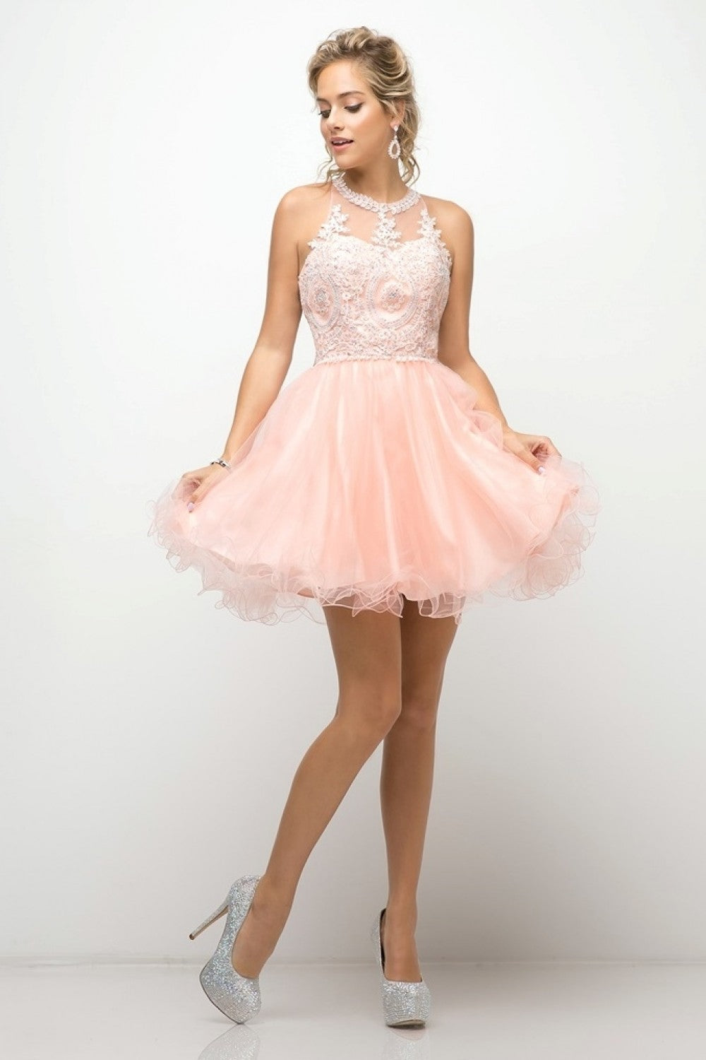 Short Layered Cocktail Dress By Cinderella Divine -UJ0119