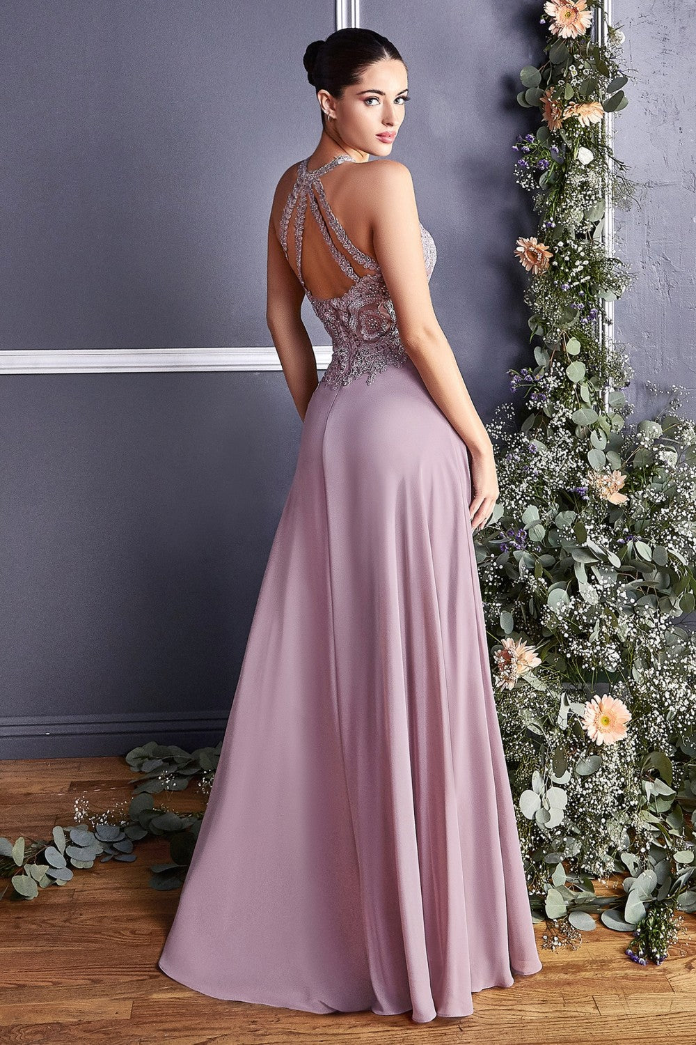 A-Line Chiffon Dress By Cinderella Divine -UJ0120