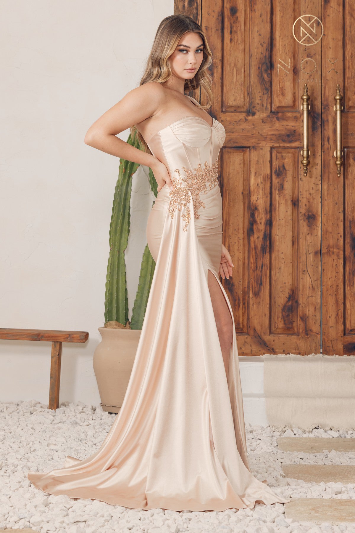 Nox Anabel -E1239 Sweetheart Satin Evening Gown