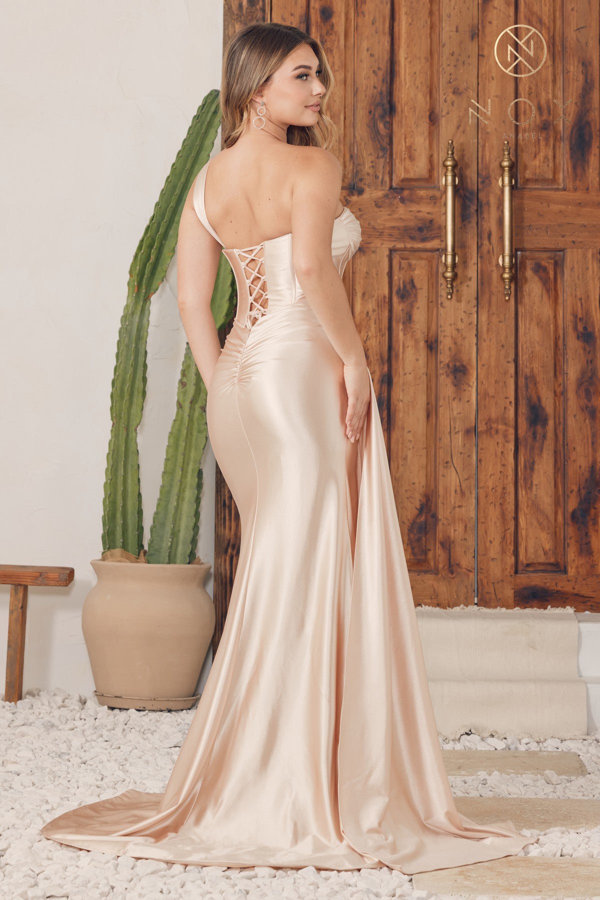 Nox Anabel -E1239 Sweetheart Satin Evening Gown