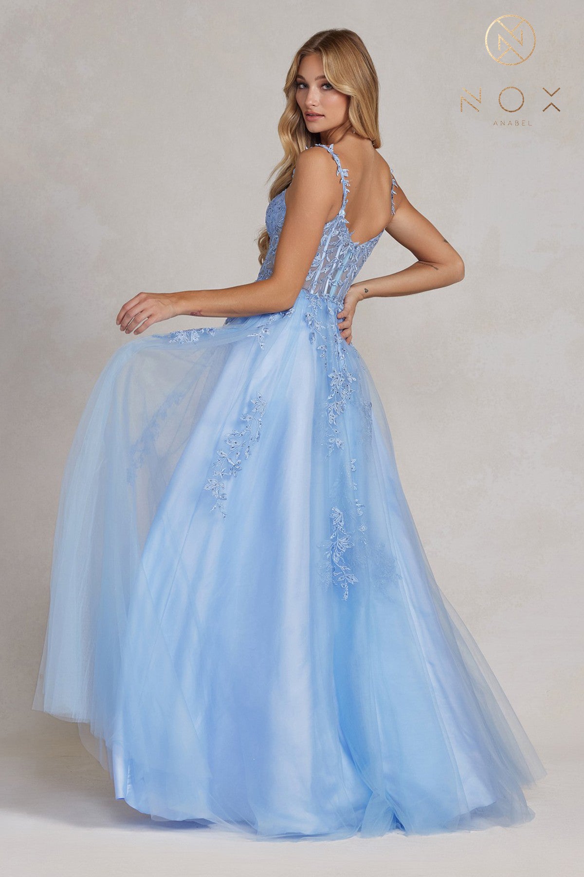 Nox Anabel -T1082 Sweetheart Neck Corset Prom Gown