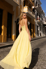 Nox Anabel -C1462 Floral V-Neck Sleeveless Prom Dress
