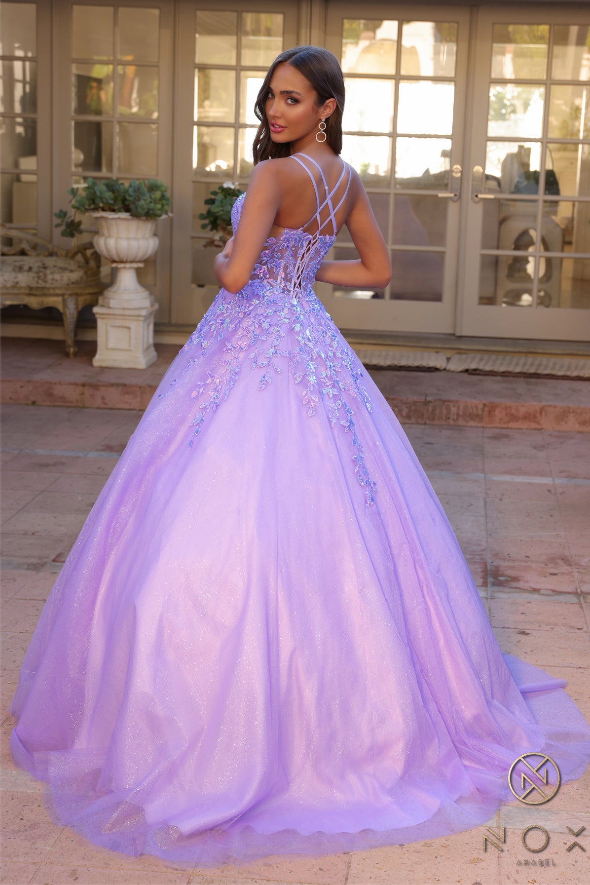 Nox Anabel -H1271 Sweetheart Neck Sequin Prom Ballgown