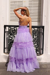 Nox Anabel - R1316 Sleeveless Layered Tulle Prom Gown