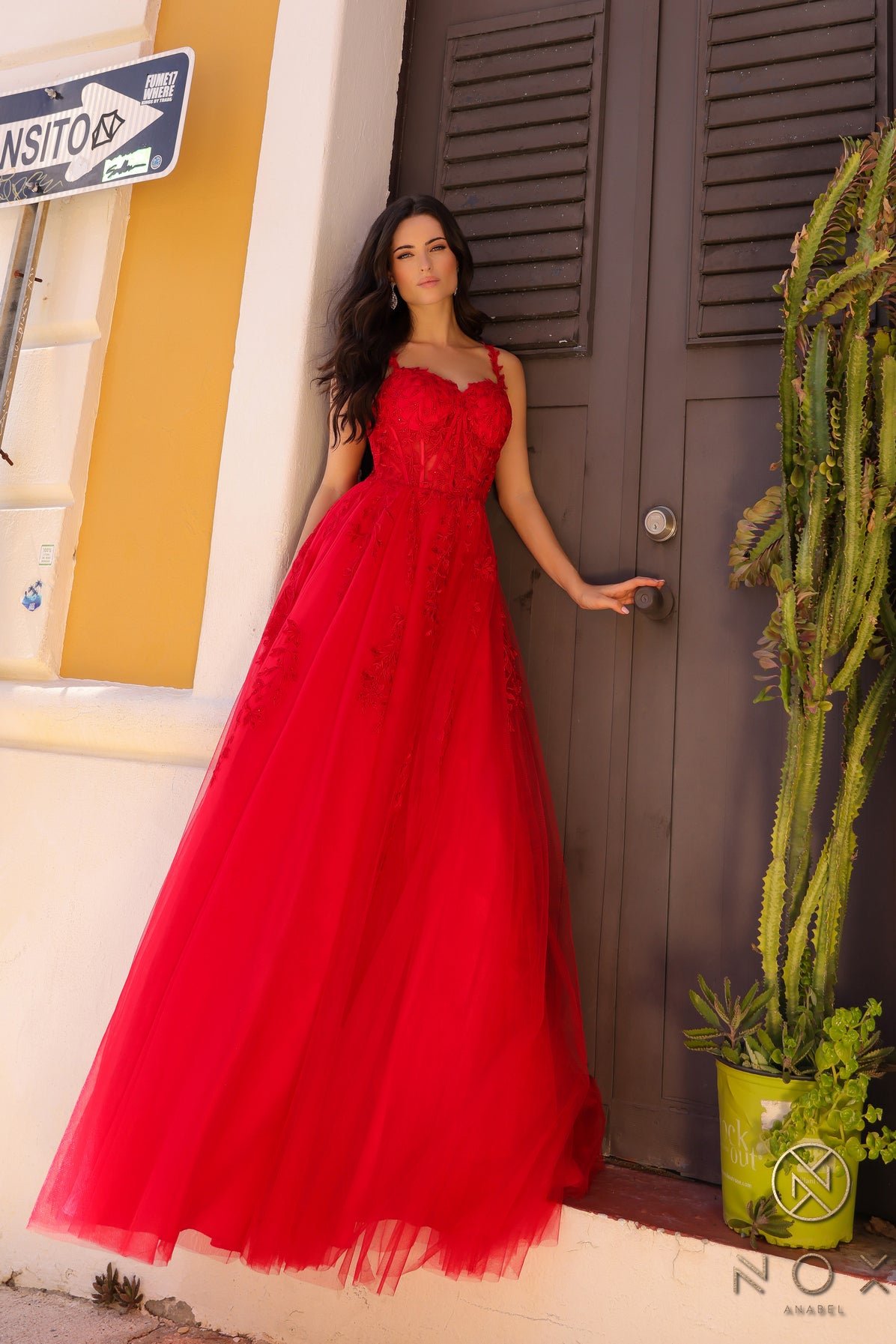 Nox Anabel -T1082 Sweetheart Neck Corset Prom Gown