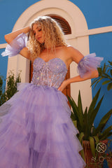 Nox Anabel -T1338 Strapless Sweetheart Neck Prom Dress