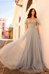 Nox Anabel -Y1474 Corset Off-Shoulder Prom Dress
