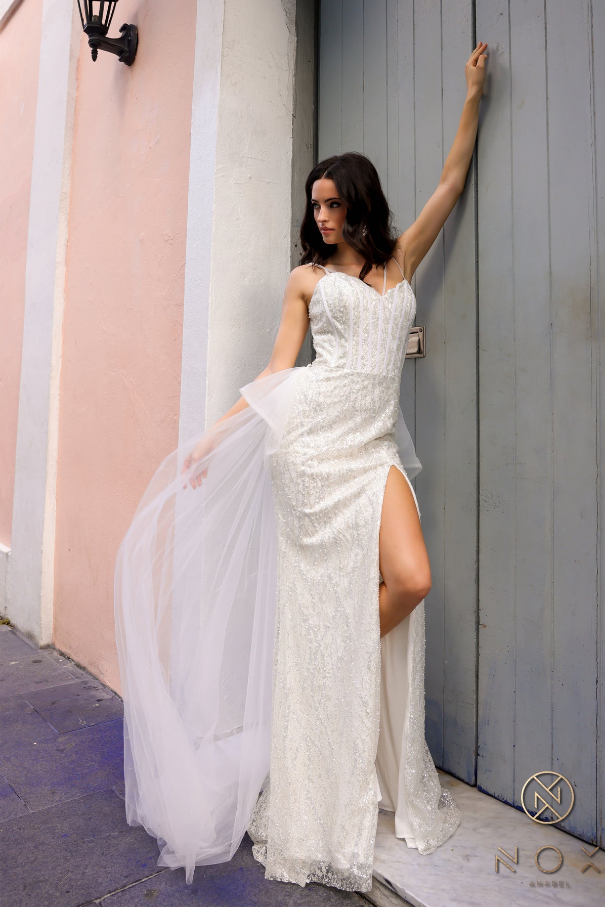Nox Anabel –Y1475 Glitter Tulle A-Line Dress
