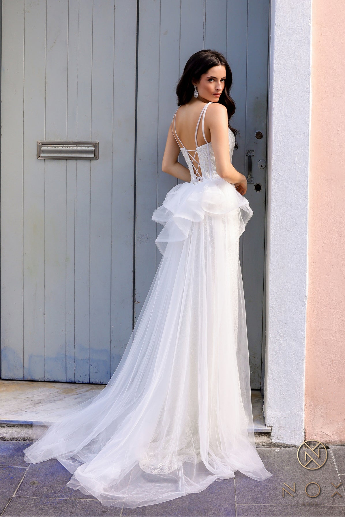 Nox Anabel –Y1475 Glitter Tulle A-Line Dress