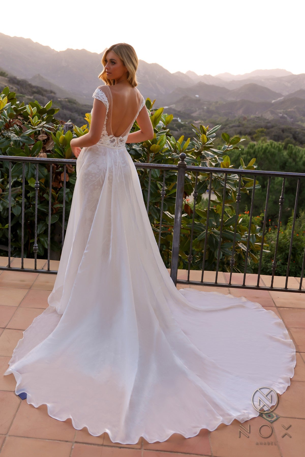 Nox Anabel -JE995L Sheath Off-Shoulder Wedding Gown