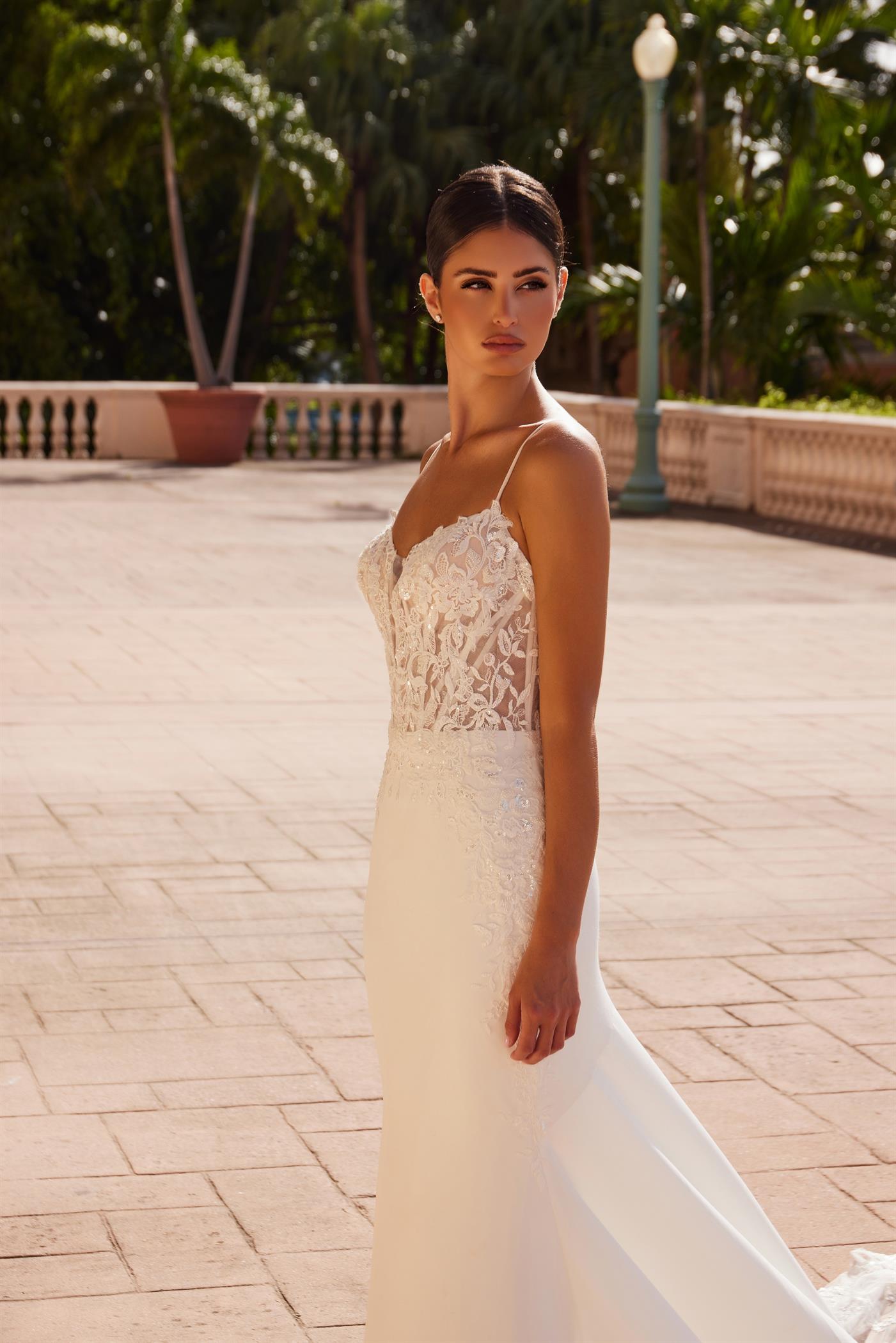 Nox Anabel -JW1036L Fitted Embroidered Mermaid Bridal Dress