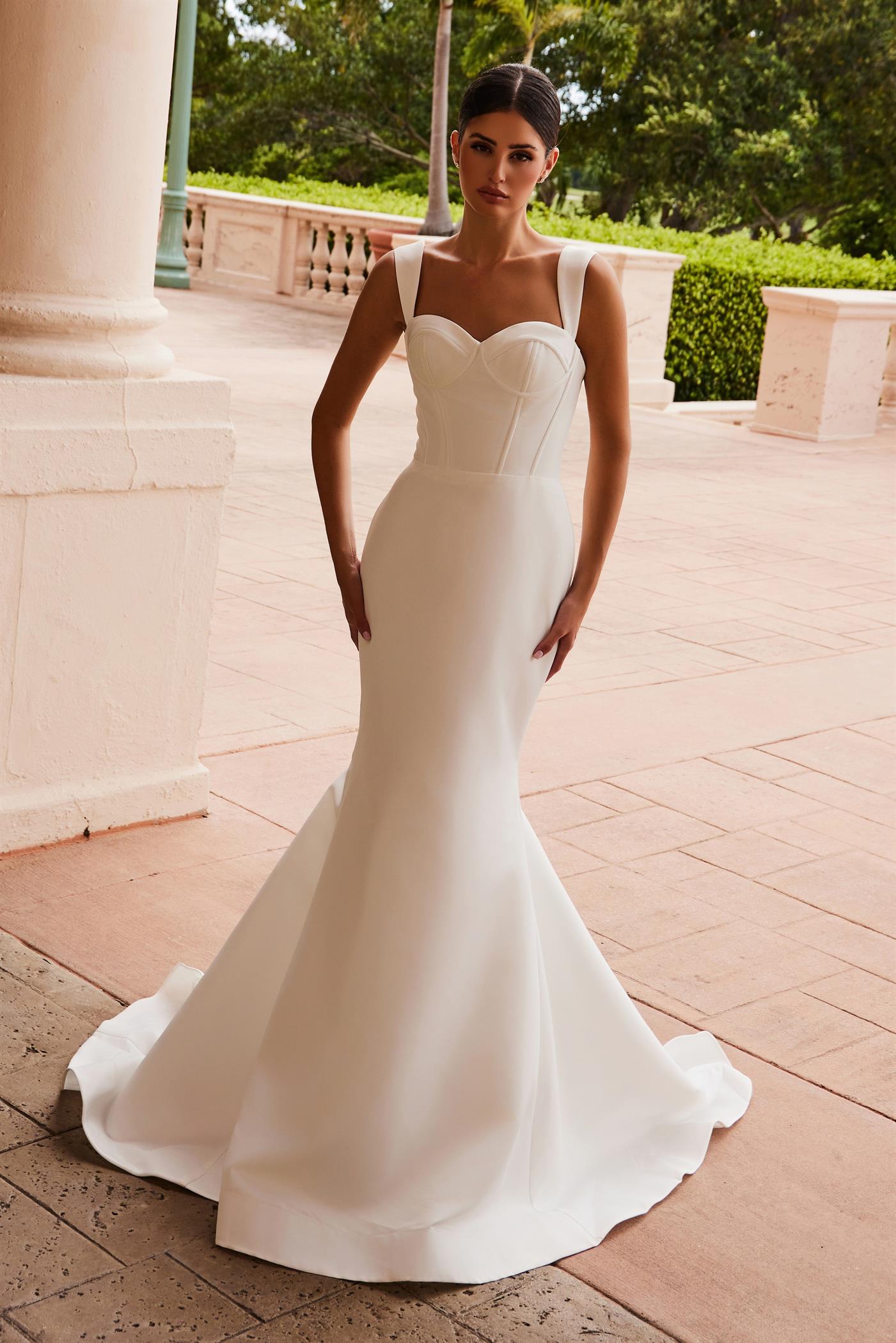 Nox Anabel -JW1034 Sweetheart Neck Satin Mermaid Bridal Dress