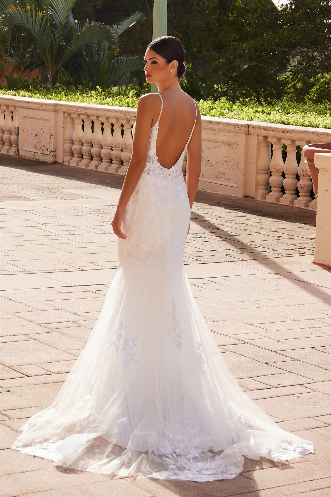 Nox Anabel -JW239 Romantic Sheer Lace Wedding Gown