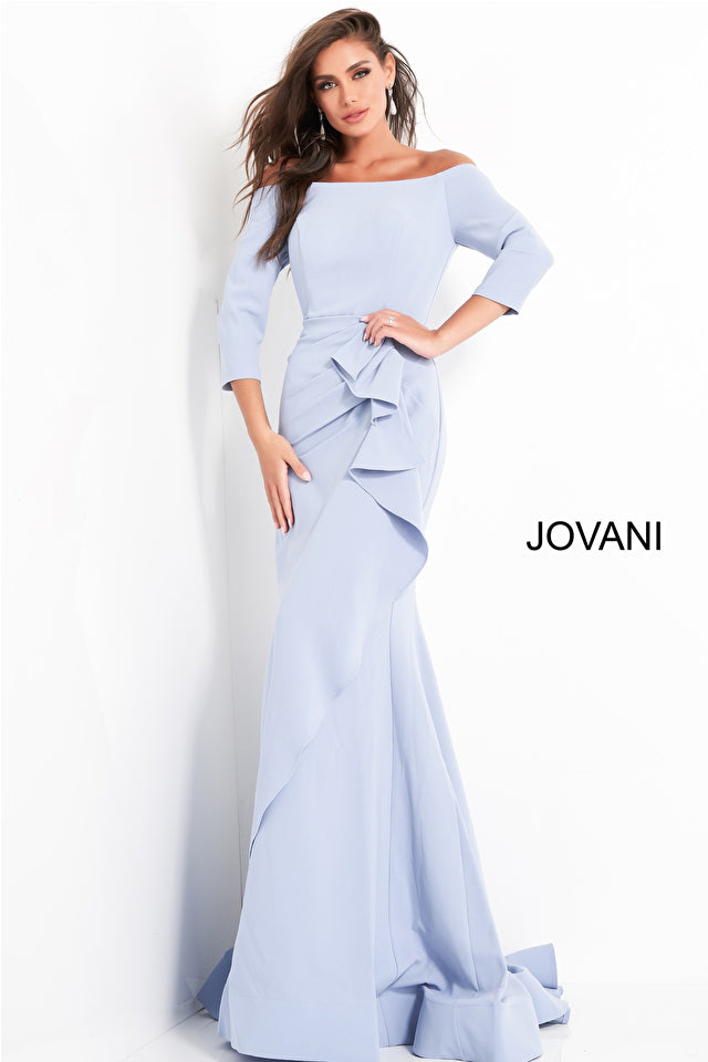 Off The Shoulder Ruched Dress 01 By Jovani -00446