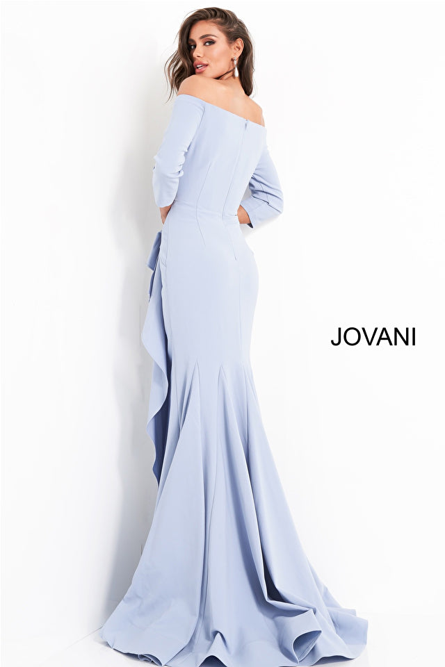 Off The Shoulder Ruched Dress By Jovani -00446