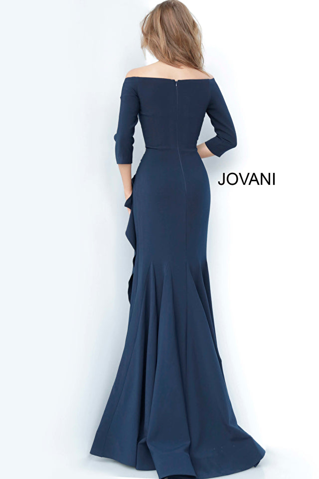 Off The Shoulder Ruched Dress 01 By Jovani -00446