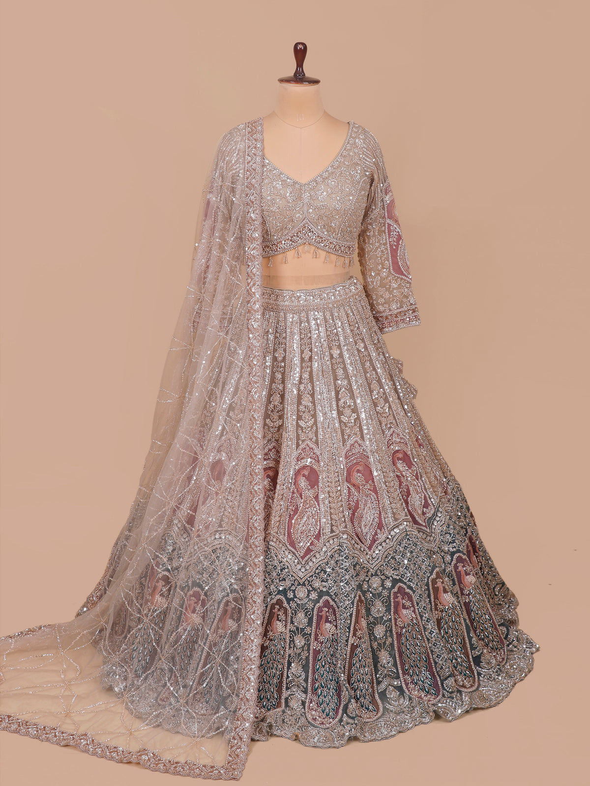 MyFashion KLS-2558 Beads Sequins Handcrafted Lehenga