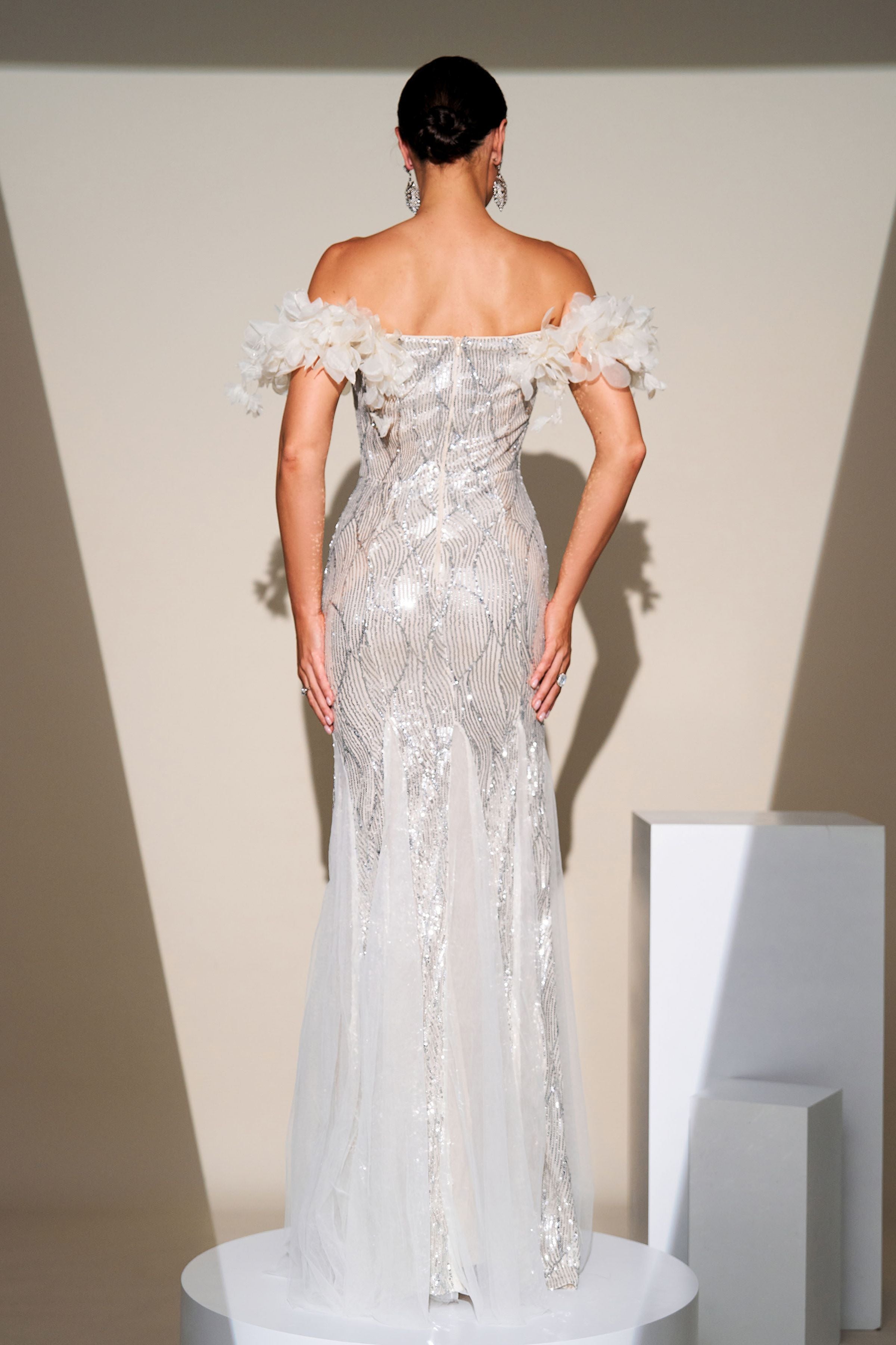 Azina -RJ11867 Floral Strapless Mermaid Gown