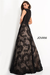 A Line V Neck Evening Gown By Jovani -03330