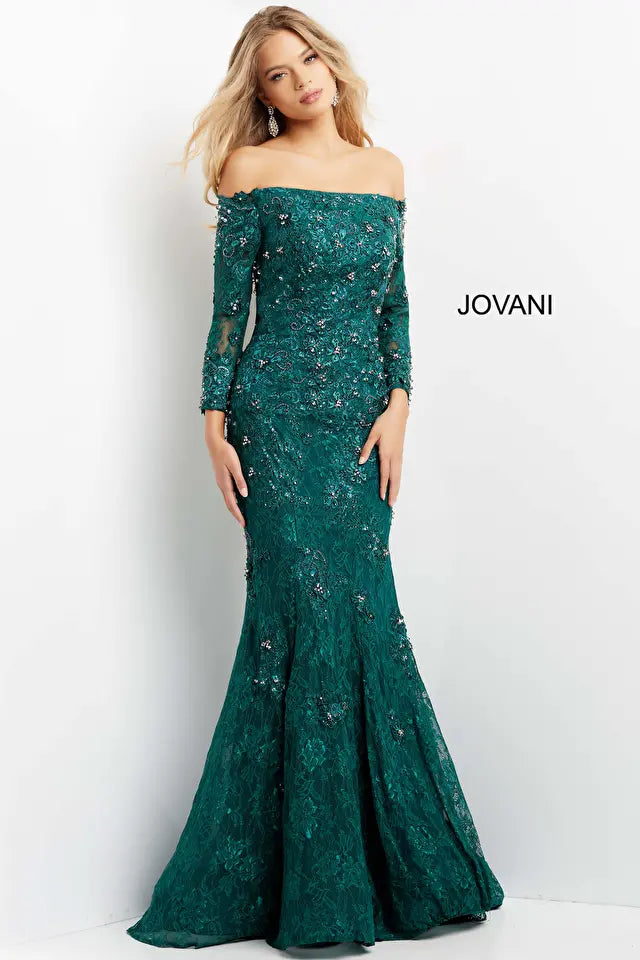 Jovani -03651 Straight Mermaid Evening Gown