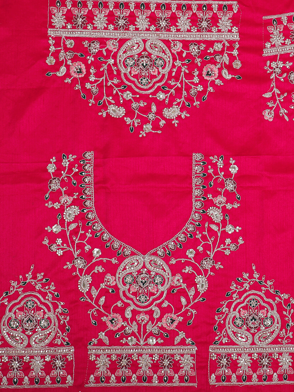 MyFashion KLS-2055 Rani Pink Silk Lehenga Highlighted With Multi-Thread