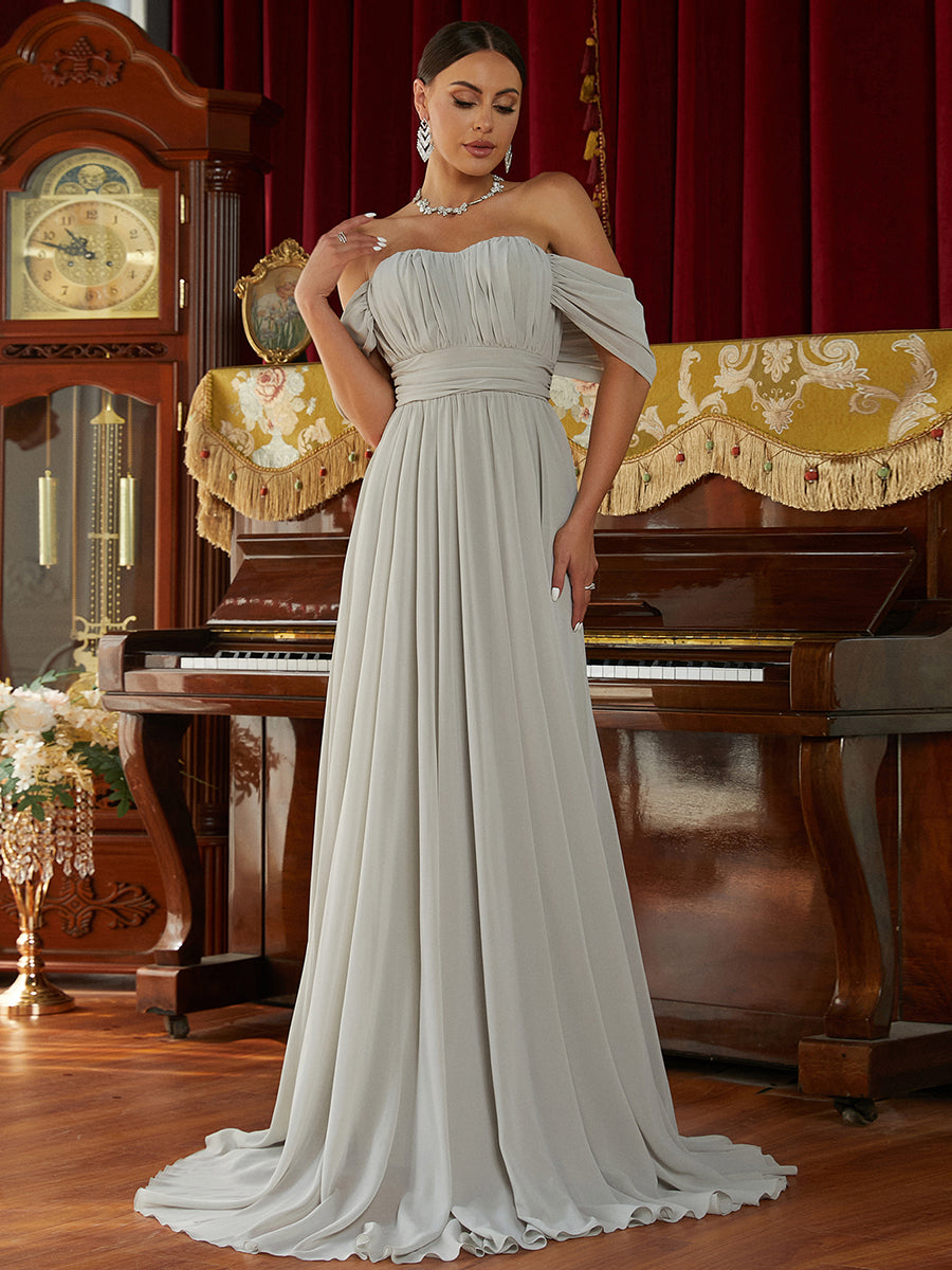 Azina -RJ10007 Strapless A-Line Long Gown