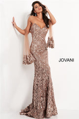 Sequin Embellished Evening Dress By Jovani -05054