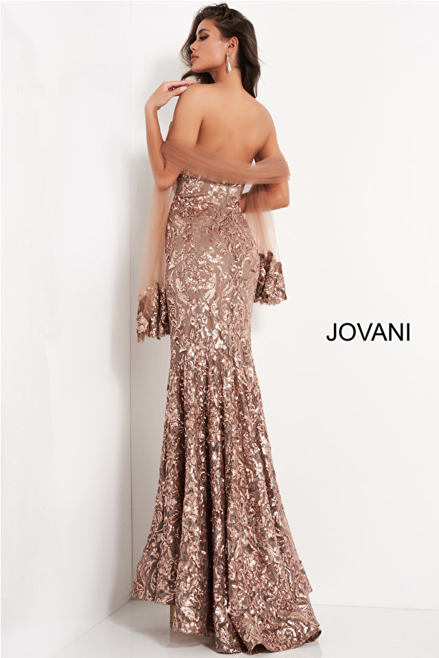 Sequin Embellished Evening Dress By Jovani -05054