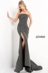 Strapless High Slit Mermaid Gown By Jovani -05490