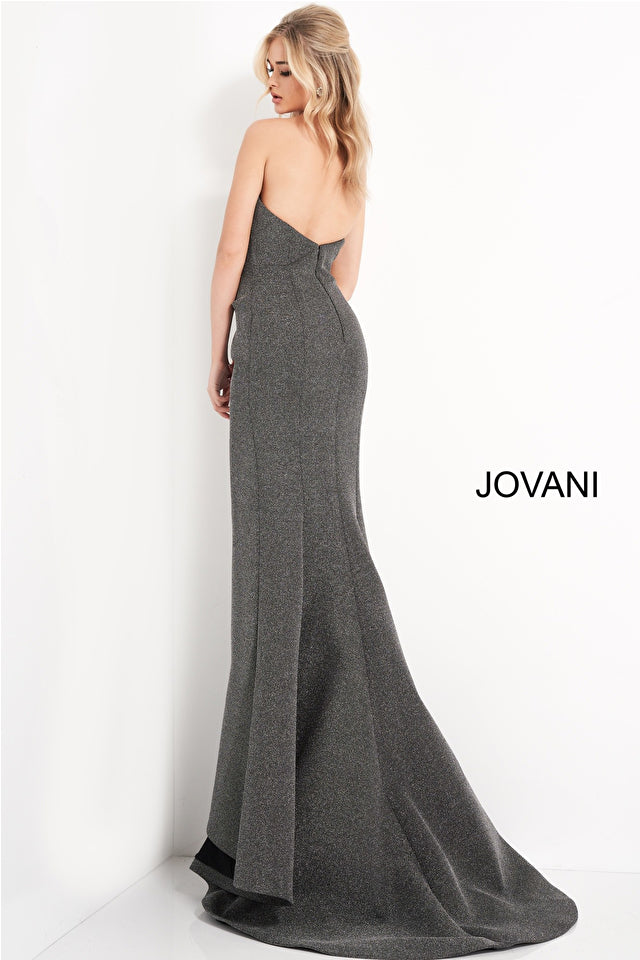 Strapless High Slit Mermaid Gown By Jovani -05490