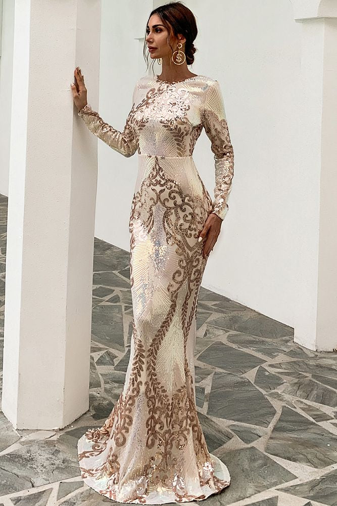 Azina -FT19747 Mermaid Hem Sequin Formal Dress