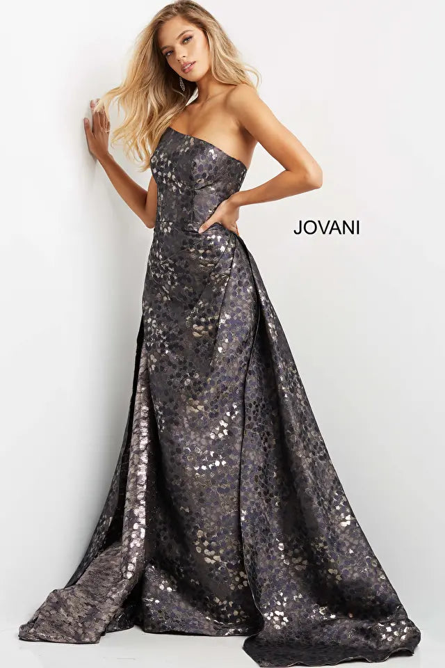 Jovani -06255 Strapless Fitted Evening Dress