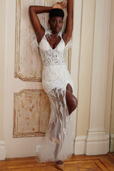 Feathered Illusion Prom Dress By Jovani -06353