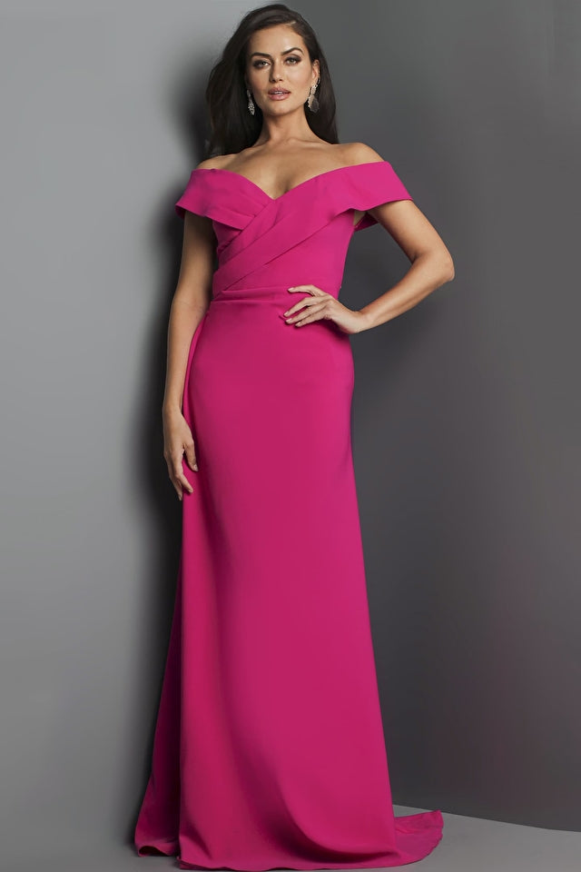 Off Shoulder A-Line Evening Gown By Jovani -06746