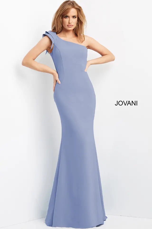 Jovani -06935 One Shoulder Mermaid Fitted Dress