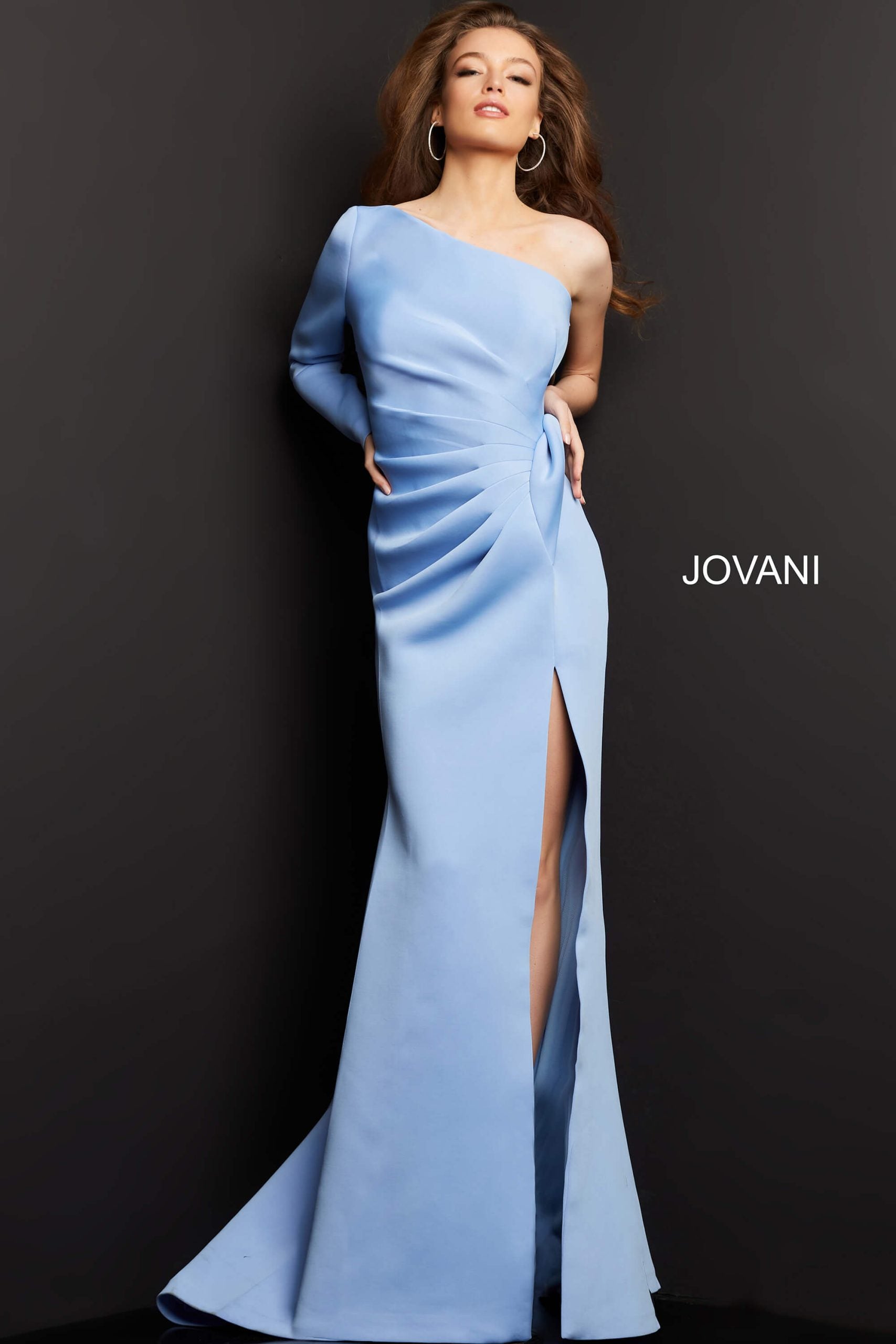 Jovani -06998 One Shoulder Long Sleeve Evening dress