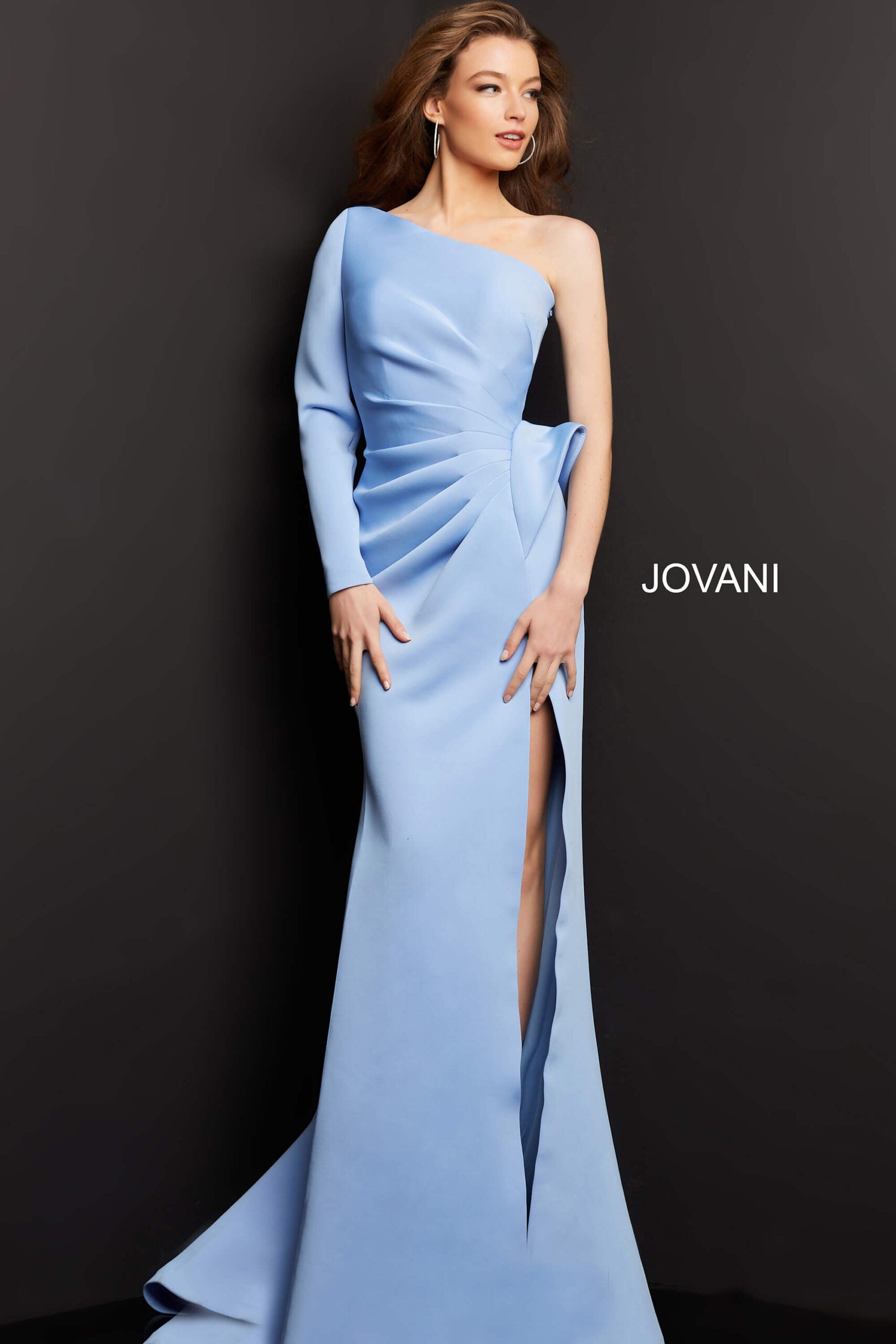 Jovani -06998 One Shoulder Long Sleeve Evening dress