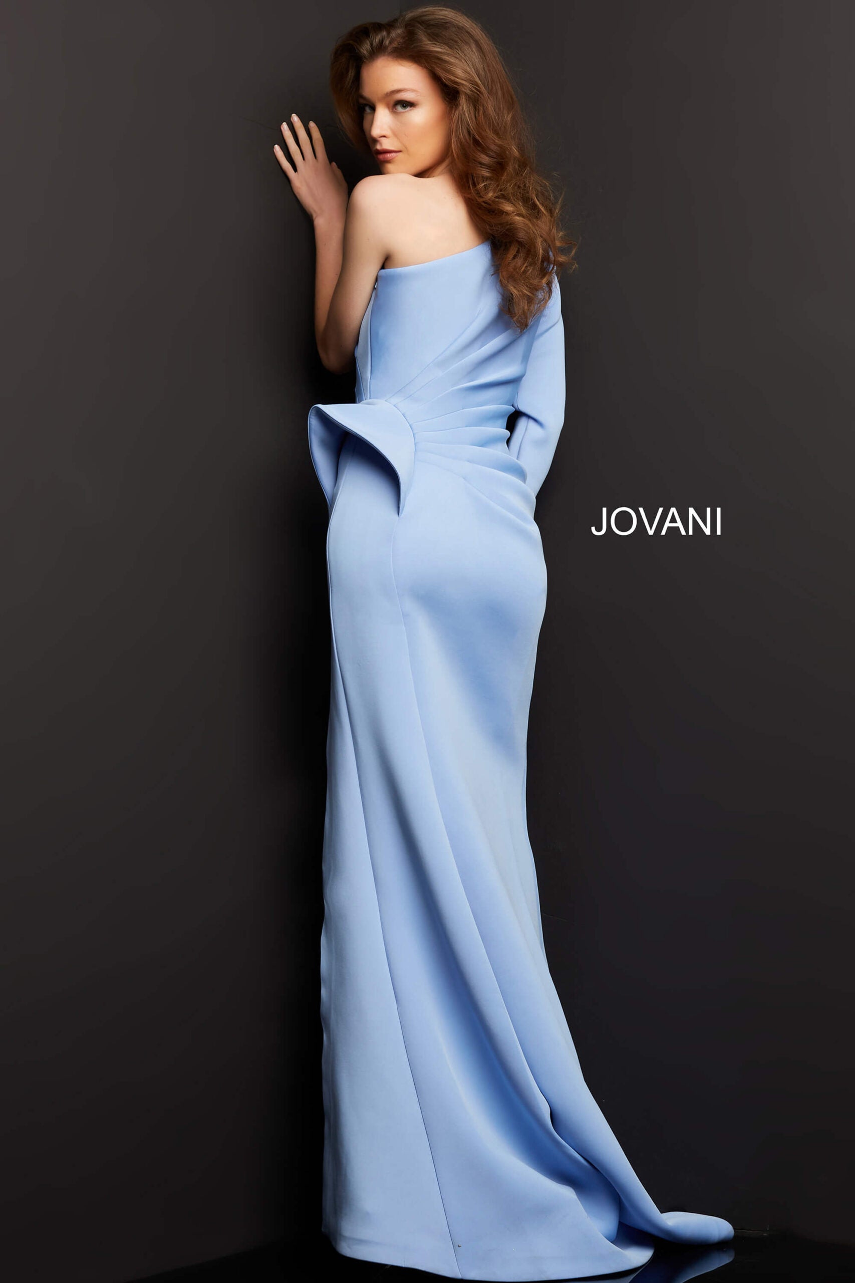 Jovani -06998 One Shoulder Long Sleeve Evening dress