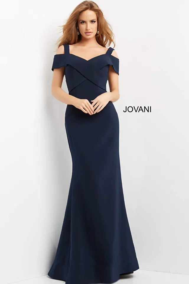 Jovani -06999 Off the Shoulder Sheath Gown