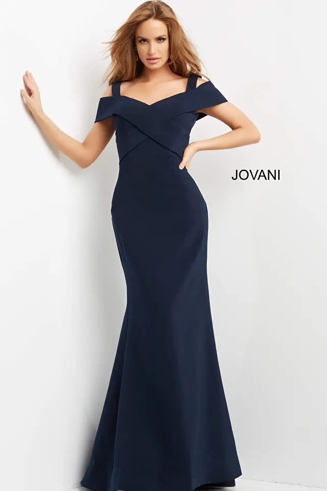 Jovani -06999 Off the Shoulder Sheath Gown