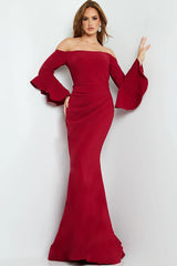 Off Shoulder Mermaid Evening Dress By Jovani -07065