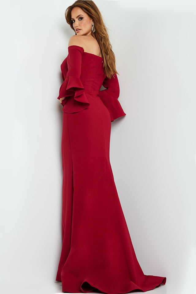 Off Shoulder Mermaid Evening Dress By Jovani -07065