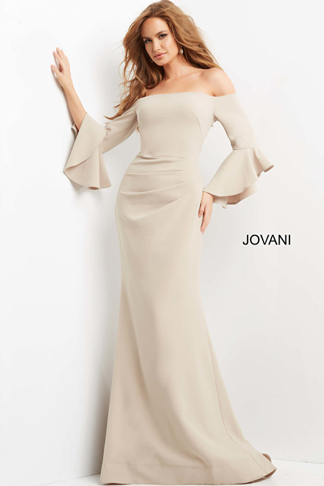 Off Shoulder Mermaid Evening Dress By Jovani -07065