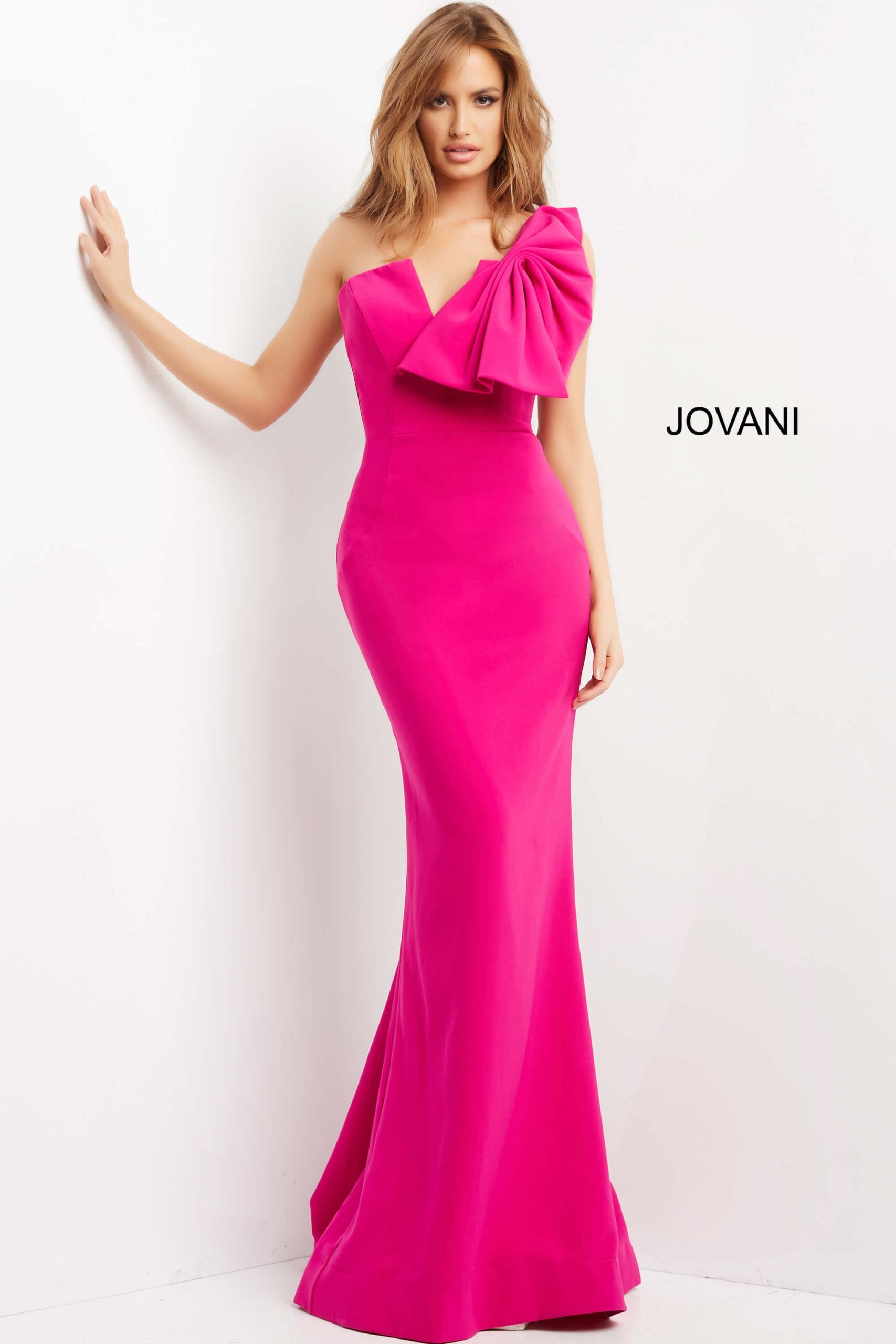 Jovani -07306 One-Sleeve Fitted Evening Dress