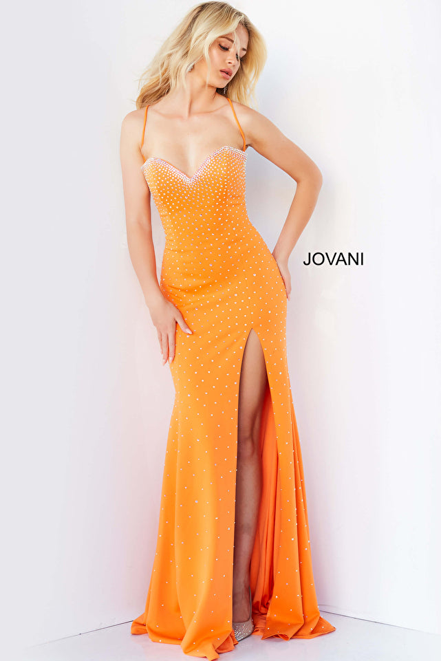Jovani -JVN07383 Sweetheart Neck Column Evening Dress