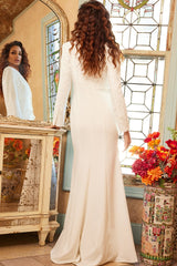 V-Neck Front Slit Evening Gown By Jovani -07552