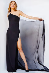 One Shoulder High Slit Special Occasion Dress By Jovani -07917