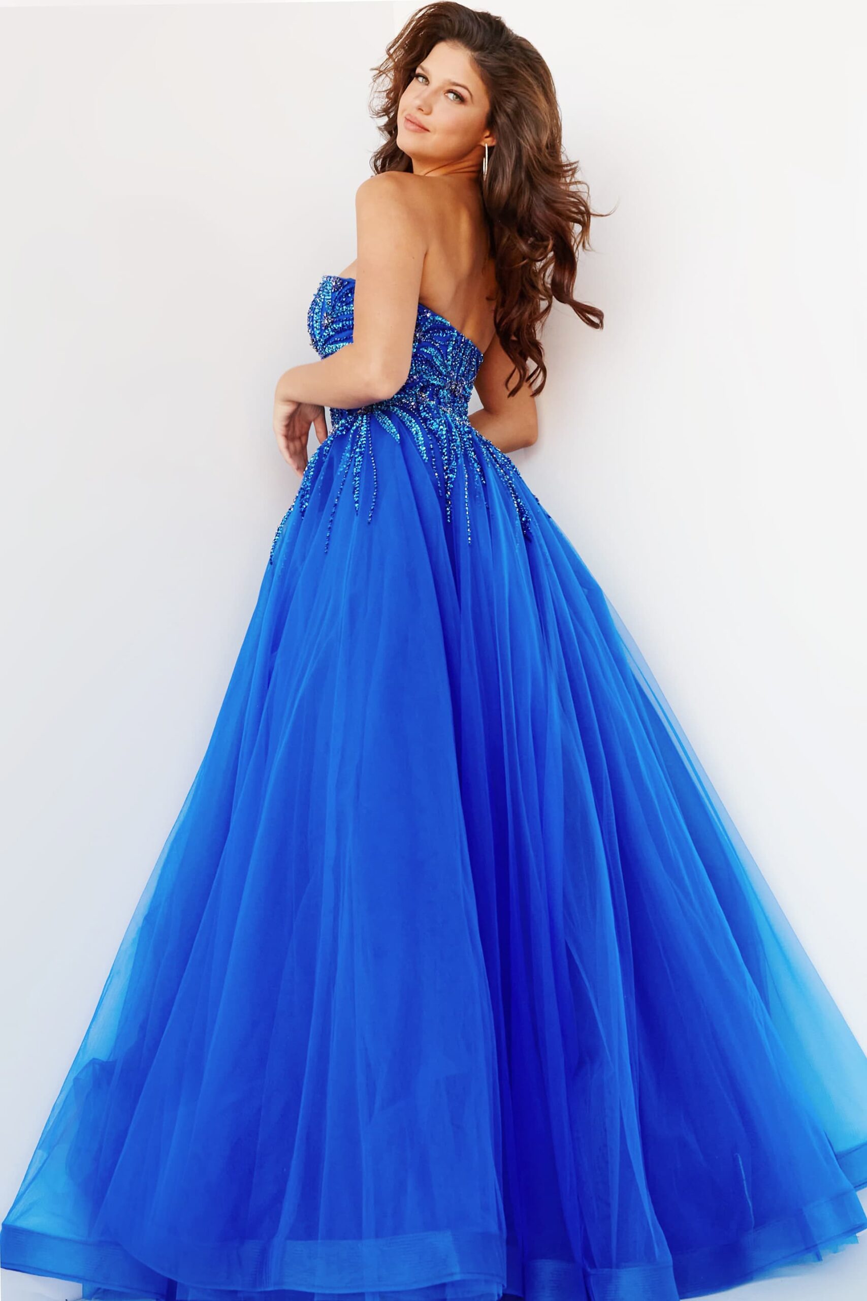 Strapless Beaded Ball Gown By Jovani -07946