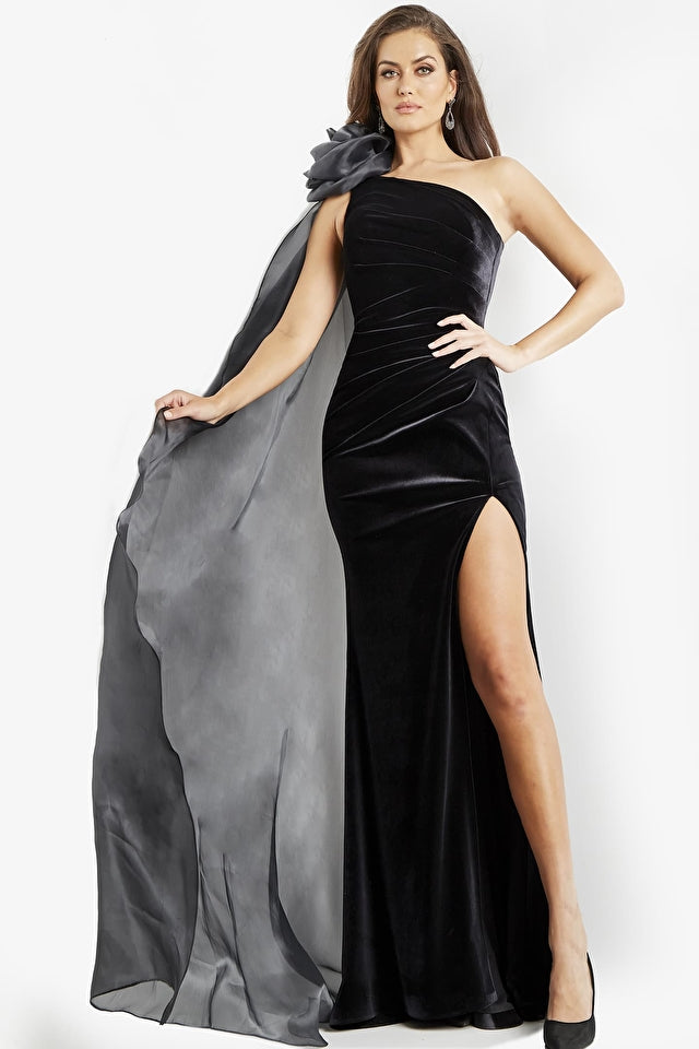 One Shoulder Sheath Dress By Jovani -08116